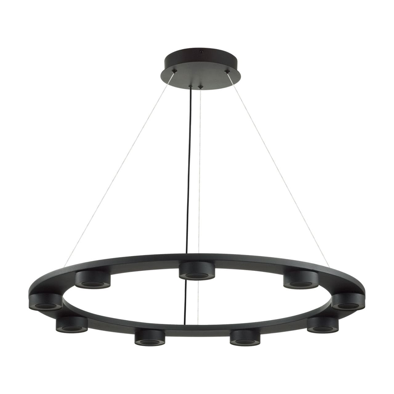 Odeon Light 6631/75L HIGHTECH ODL24 155 металл/черный/акрил Подвесной круглой светильник IP20 LED 75W 1952Лм 3000K 220V с раздельным вкл. Верх/низ TU