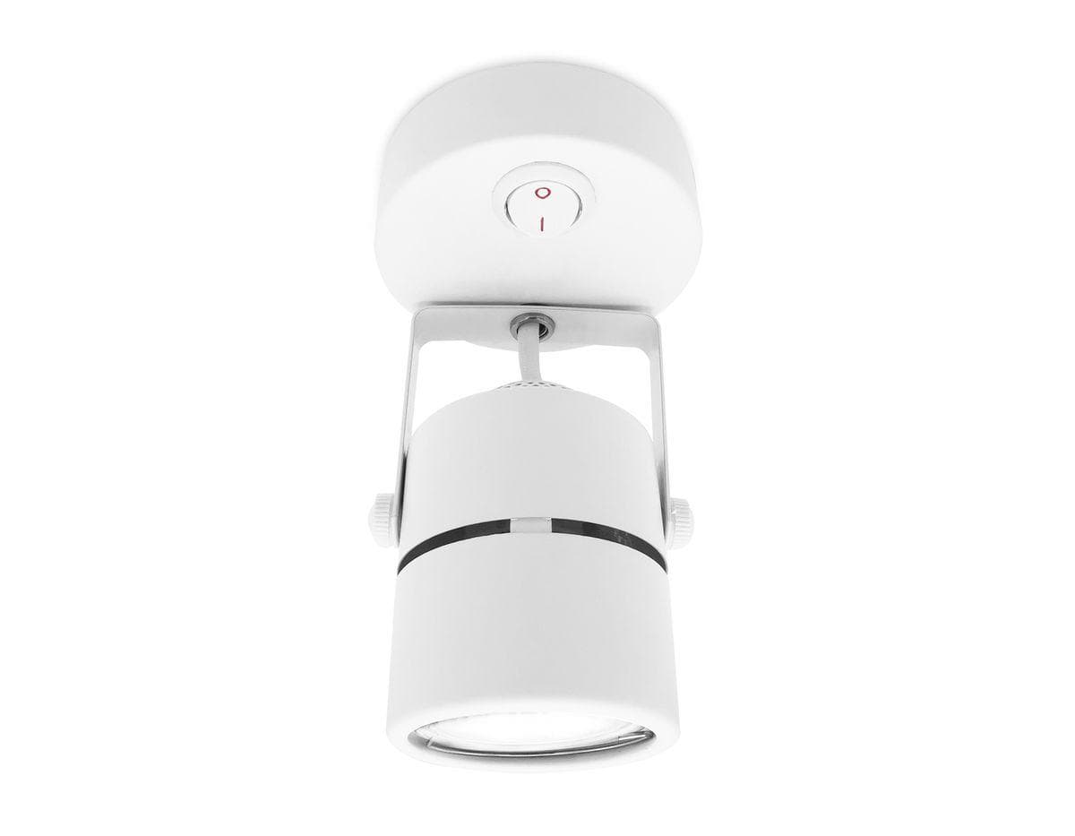 Ambrella Накладной поворотный светильник с выключателем TA100 WH белый GU10 D80*130*D60 — миниатюра 2