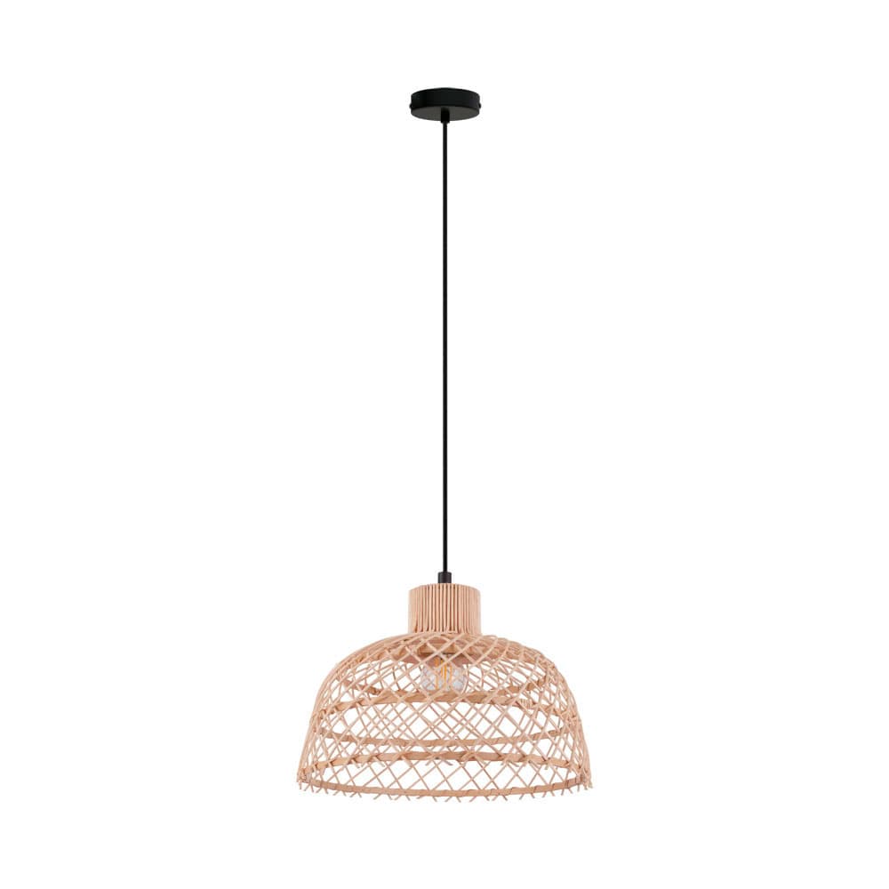 Eglo 43285 Подвес AUSNBY, 1x40W (E27), 370, H1100, сталь, черный/дерево, натуральный