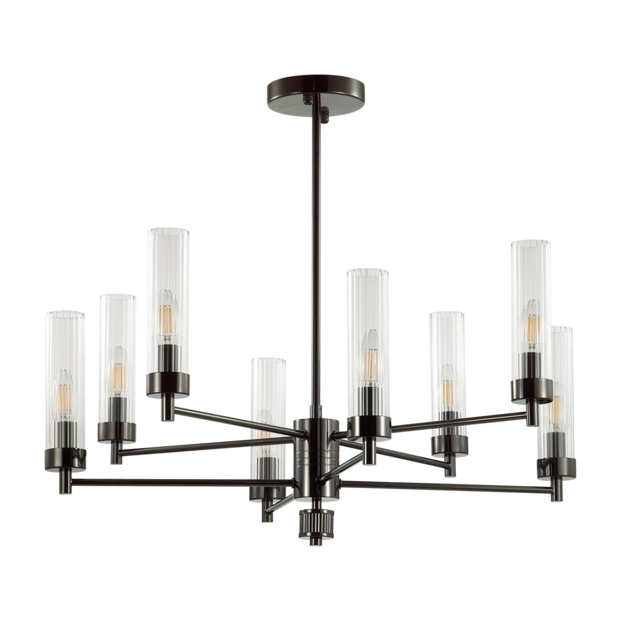 Lumion 5275/8C CLASSI LN23 черный хром Люстра потолочная E14 8*40W 220V KAMILLA