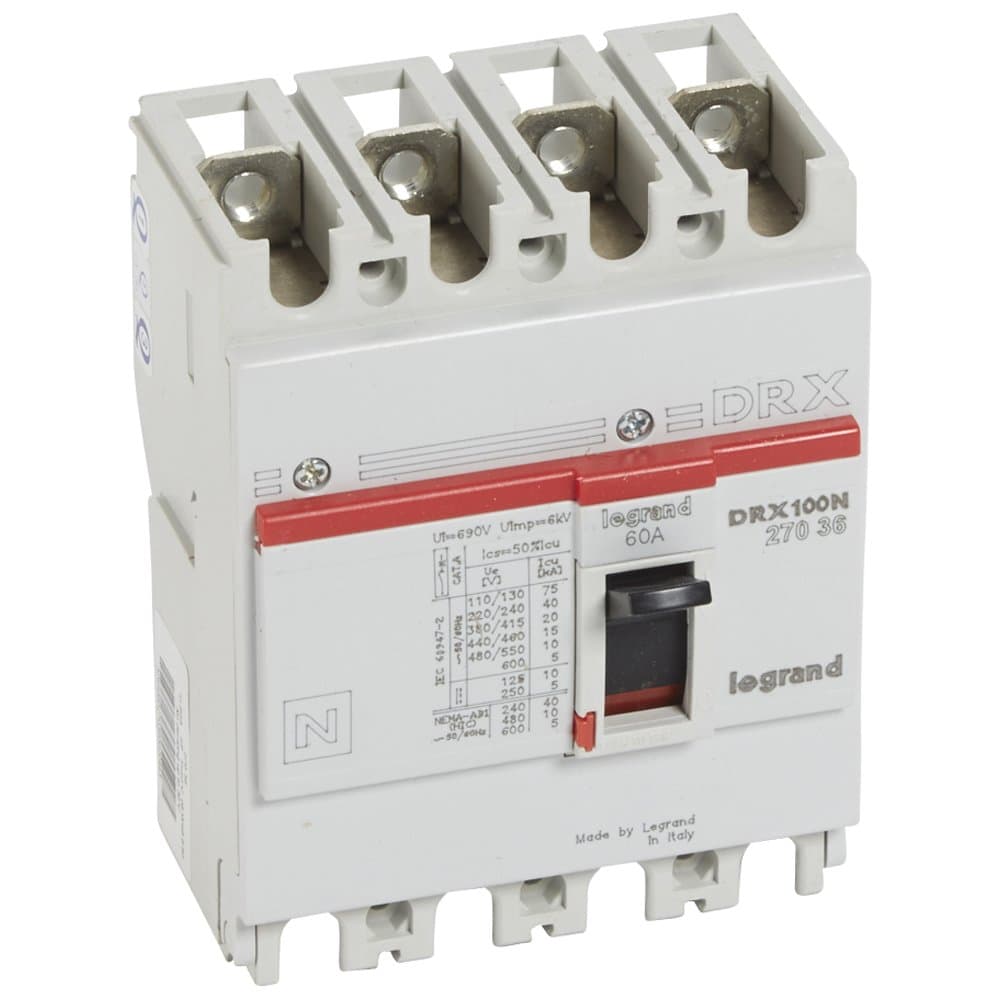 Legrand DRX125 фиксированный 4P 60А 20кА 027036 — миниатюра 2