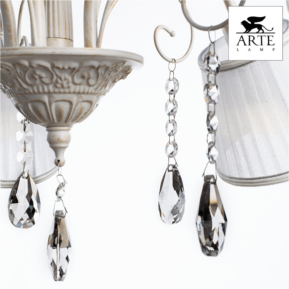 Arte Lamp Alexia Белая Люстра 40W E14 A9515PL-5WG — миниатюра 3