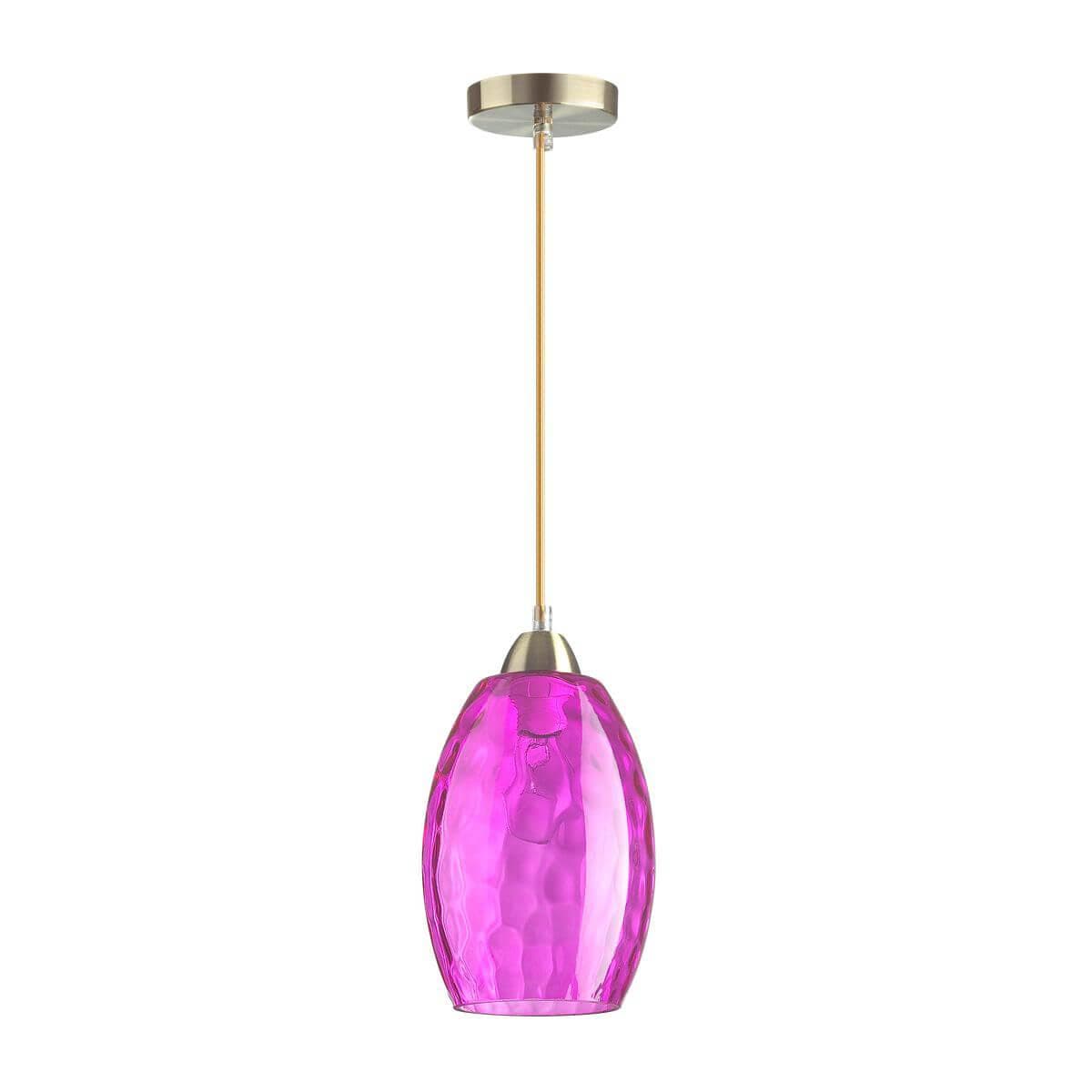 Lumion 4487/1 LN20 античная бронза, розовый Подвес E27 60W 220V SAPPHIRE — миниатюра 2