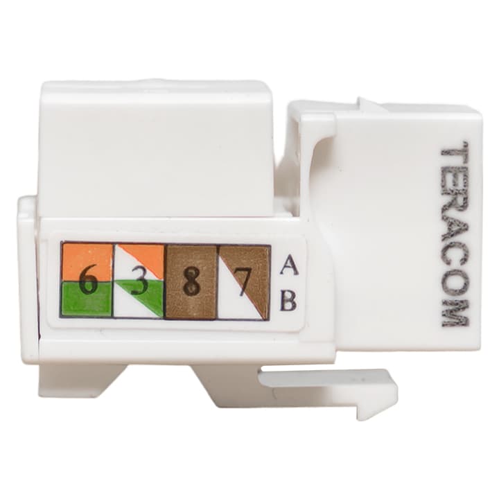 EKF TeraLINK PRO Модуль Keystone TeraLINK PRO Cat.5E RJ-45 неэкранированный 110 IDC 90 градусов белый — миниатюра 3