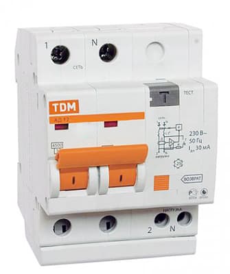 TDM Диф.автомат АД12 2Р 63А 100мА SQ0204-0024 — миниатюра 2
