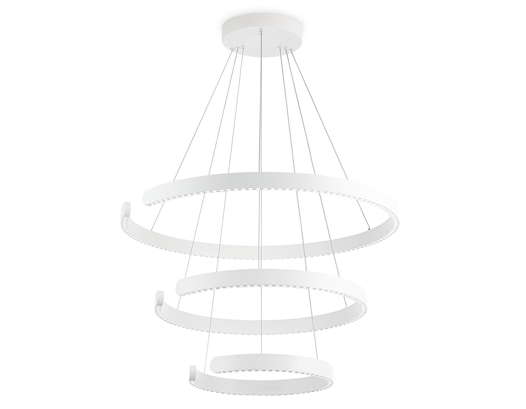 Ambrella Светильник подвесной светодиодный FL5887/3 WH белый 90W 3000K/4200K/6400K D800/600/400*1200 (без ПДУ) — миниатюра 2