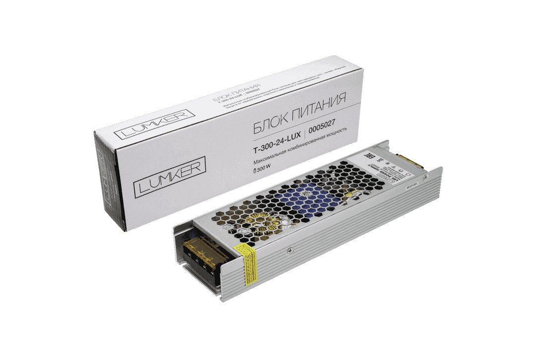 Lumker Блок питания для светодиодной ленты LUX компактный, 24В, 300Вт, IP20 005027 00-00005027