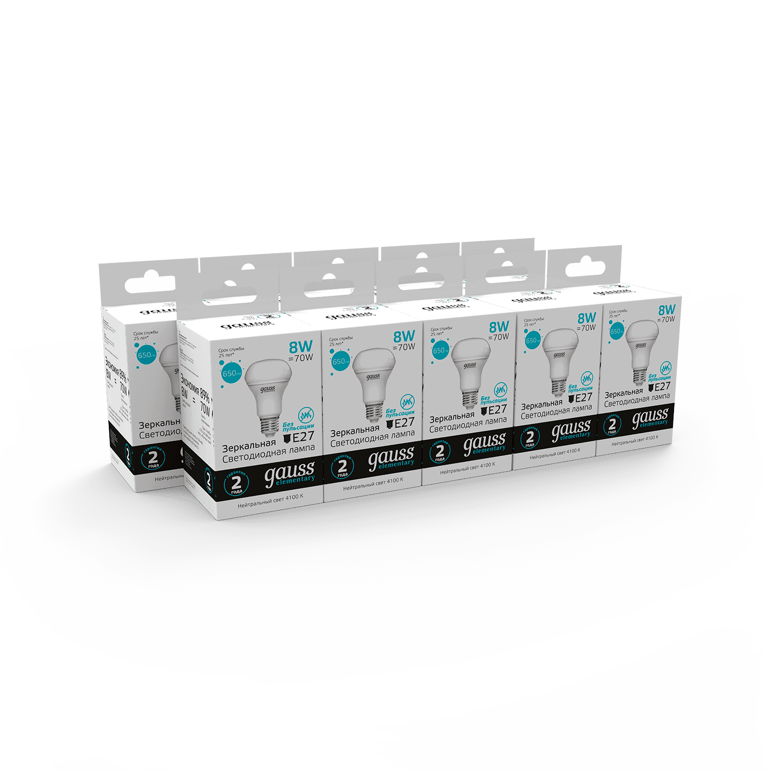 Gauss Лампа Elementary R63 8W 650lm 4100K Е27 LED 1/10/50 63228 — миниатюра 5