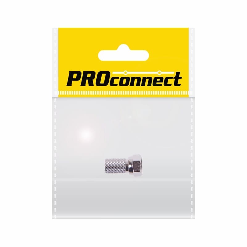 PROconnect Разъем антенный на кабель, штекер F для кабеля SAT (с резиновым уплотнителем), (1шт.) (пакет) 05-4005-4-7