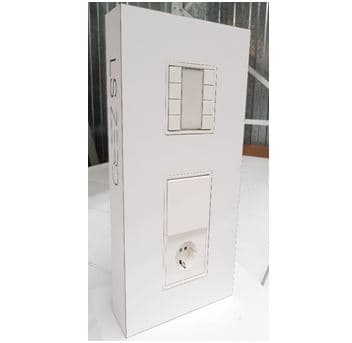 JUNG LS ZERO Демонстрационная панель с встроенными выключателями и розеткой LS-ZERO-BOX