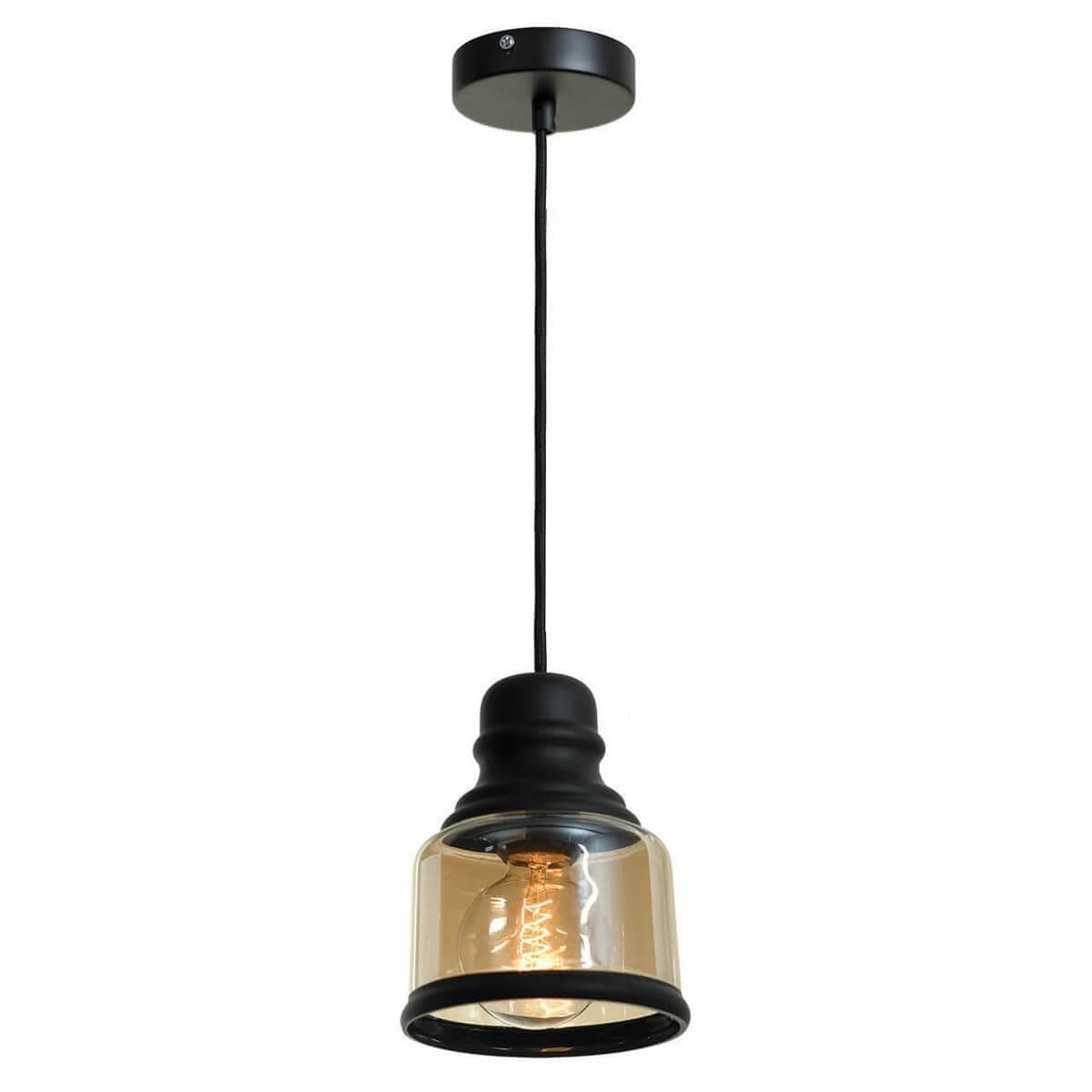 Lussole LOFT Металл Черный /  Стекло Подвес E27 60W LSP-9688 — миниатюра 1