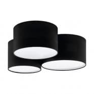 Eglo 99508 Светильник потолочный PASTORE 2, 3x60W, E27, L610, B495, H255, cталь/текстиль, белый/черный