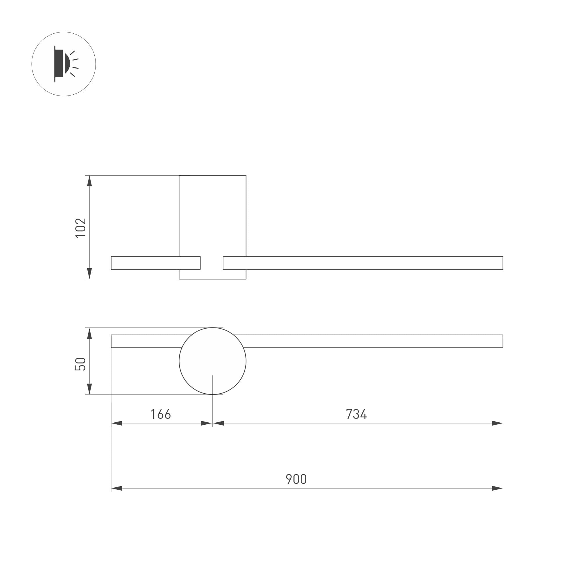 Arlight Светильник SP-VINCI-S900x55-10W Day4000 (BK, 110 deg, 230V) (IP20 Металл, 3 года) 033550 — миниатюра 3