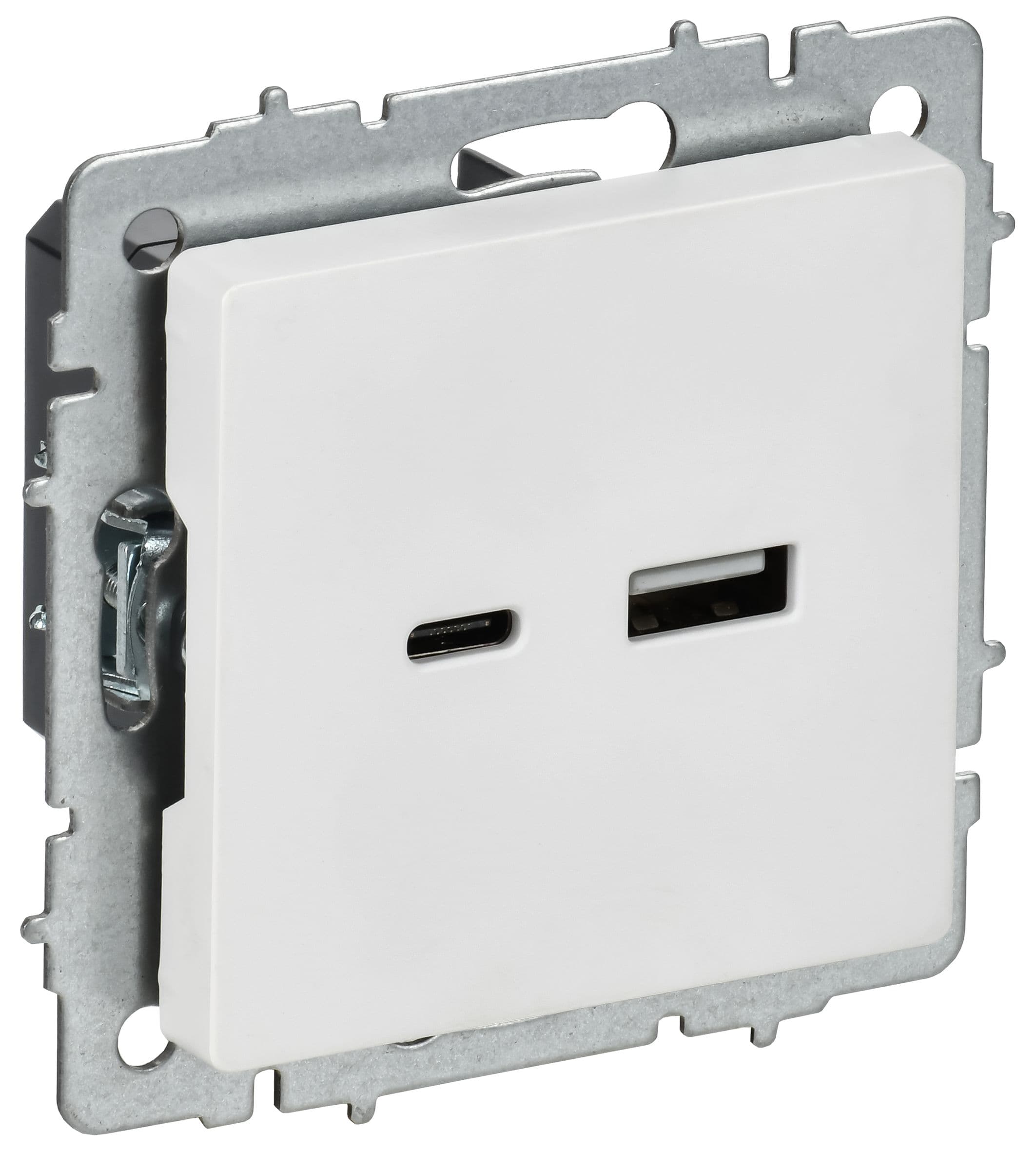 IEK BRITE Роз. USB A+C 18Вт РЮ11-1-БрАБ а/б — миниатюра 1