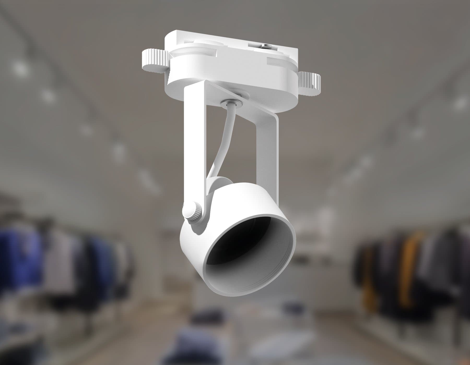 Ambrella Корпус светильника трековый C6601 WH белый D60*H135mm Out122mm MR16 GU10 (насадки D60mm) — миниатюра 3