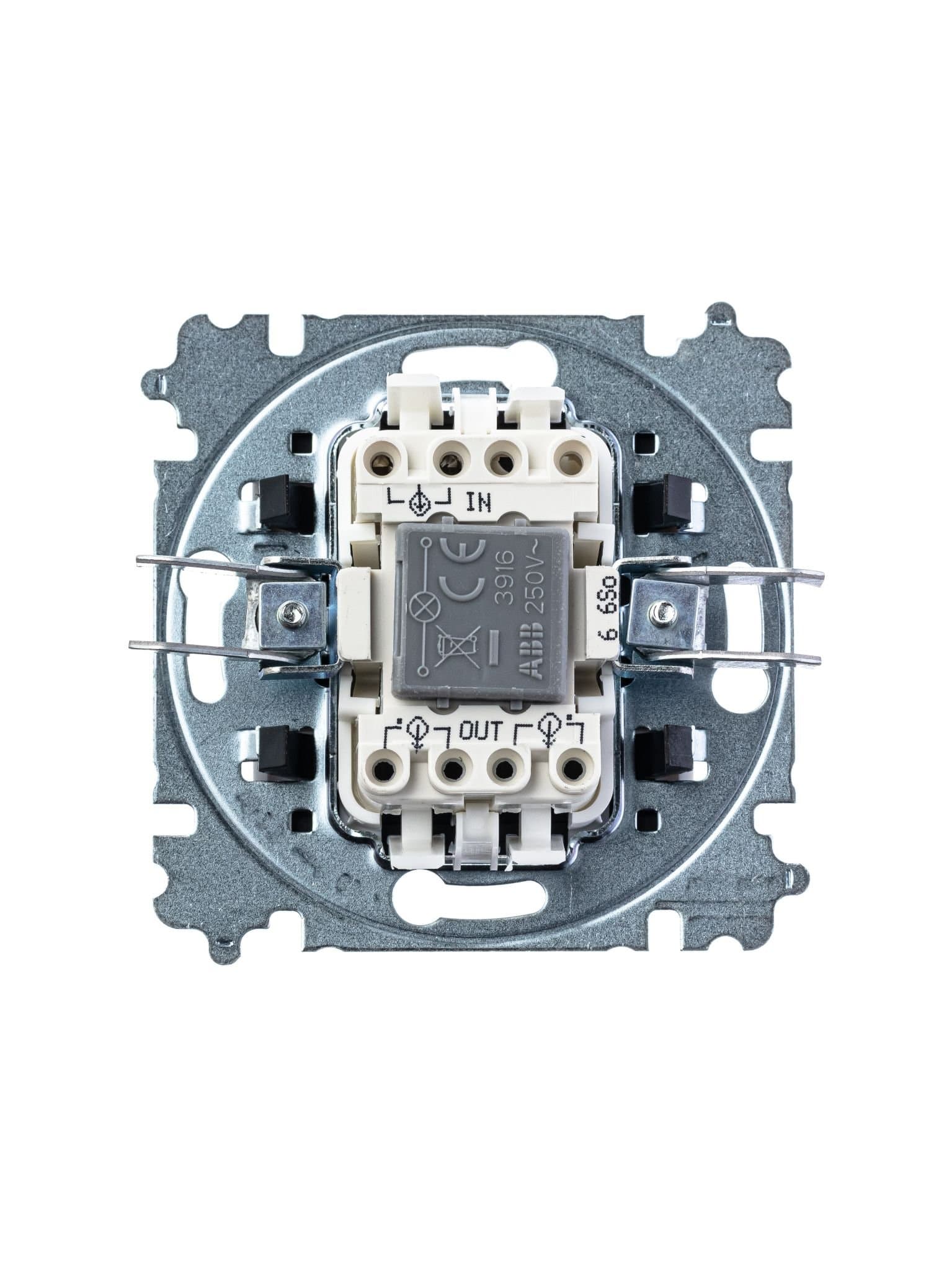 ABB EPJ Levit слоновая кость / белый Переключатель 1-кл, с ориент, подсветкой 2CHH590646A6017 — миниатюра 3