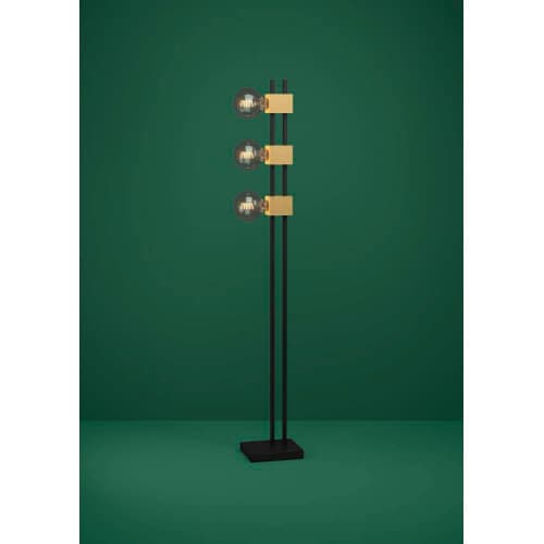 Eglo 390194 Торшер STL/3 E27 SCHWARZ/HOLZ 'LEVANTARA'