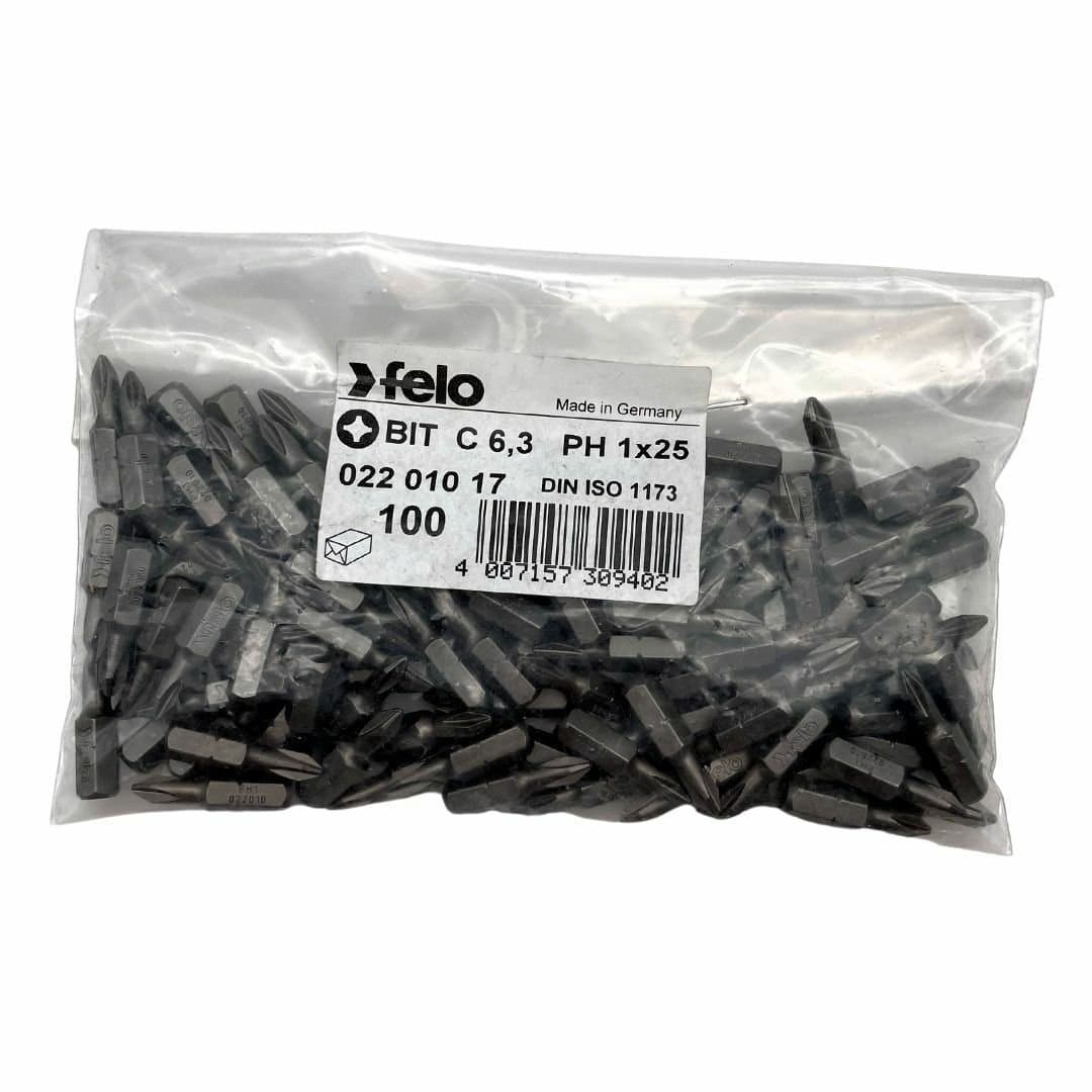 Felo Бита крестовая серия Industrial PH 1X25, 100 шт 02201017 — миниатюра 2