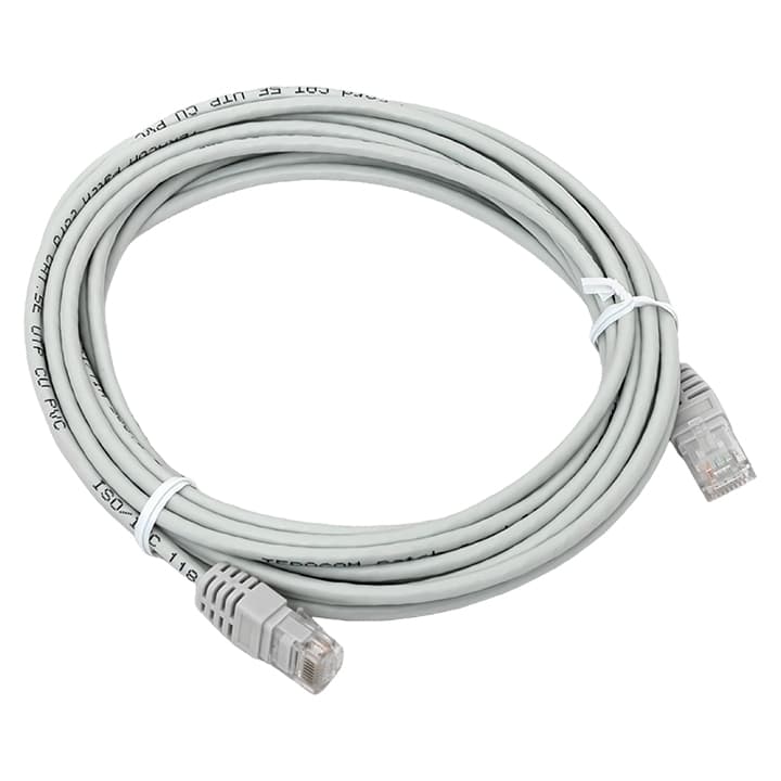 EKF Патч-корд TERACOM Cat.5E (1Гбит/с) неэкранированный UTP оболочка PVC серый (5м)