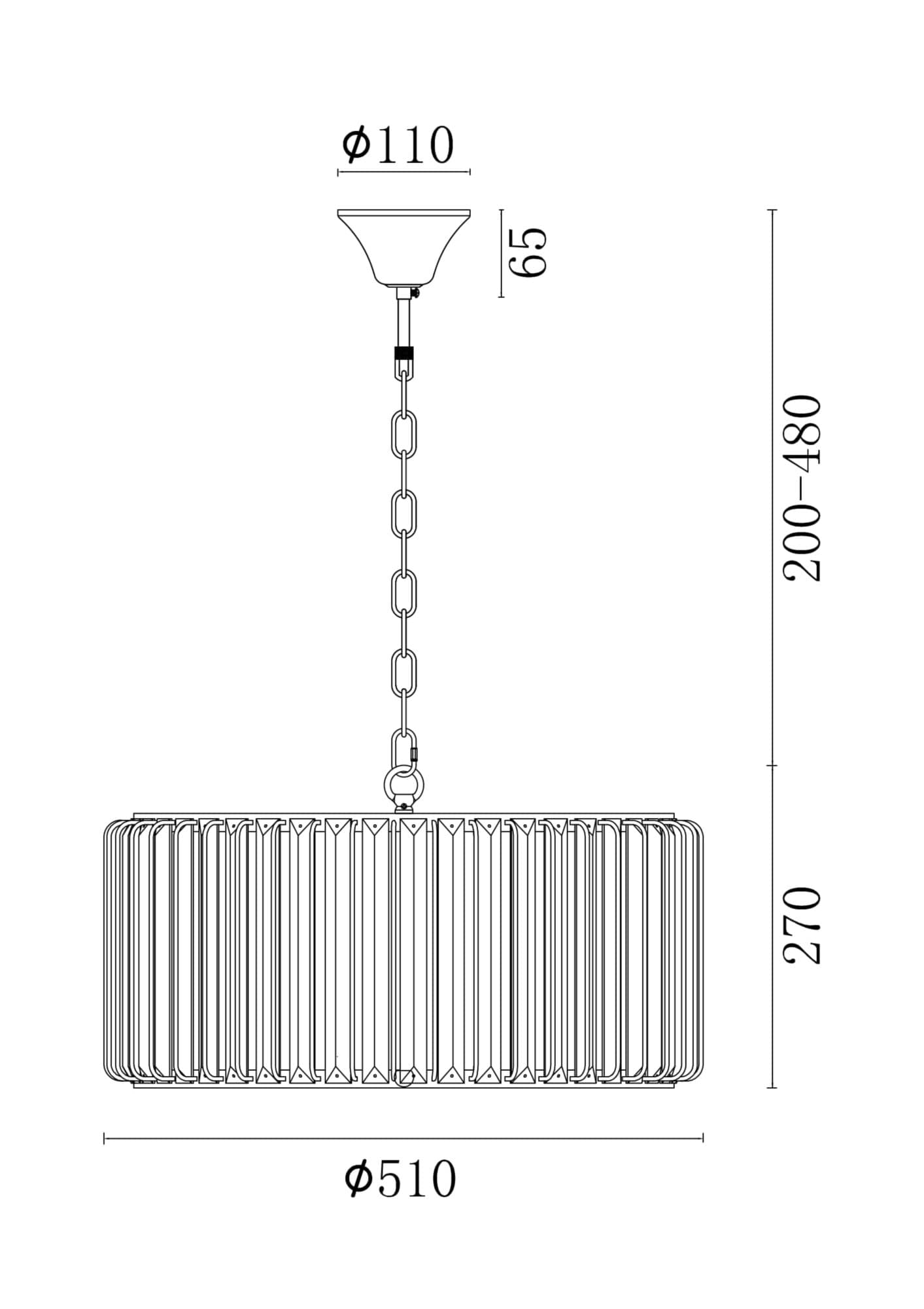 Freya Crystal Матовое серебро шампань Светильник подвесной FR1005PL-05SC — миниатюра 4