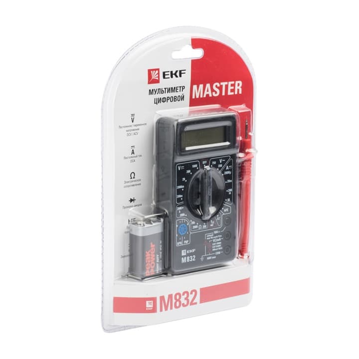 EKF Basic Мультиметр цифровой M832 Master — миниатюра 2