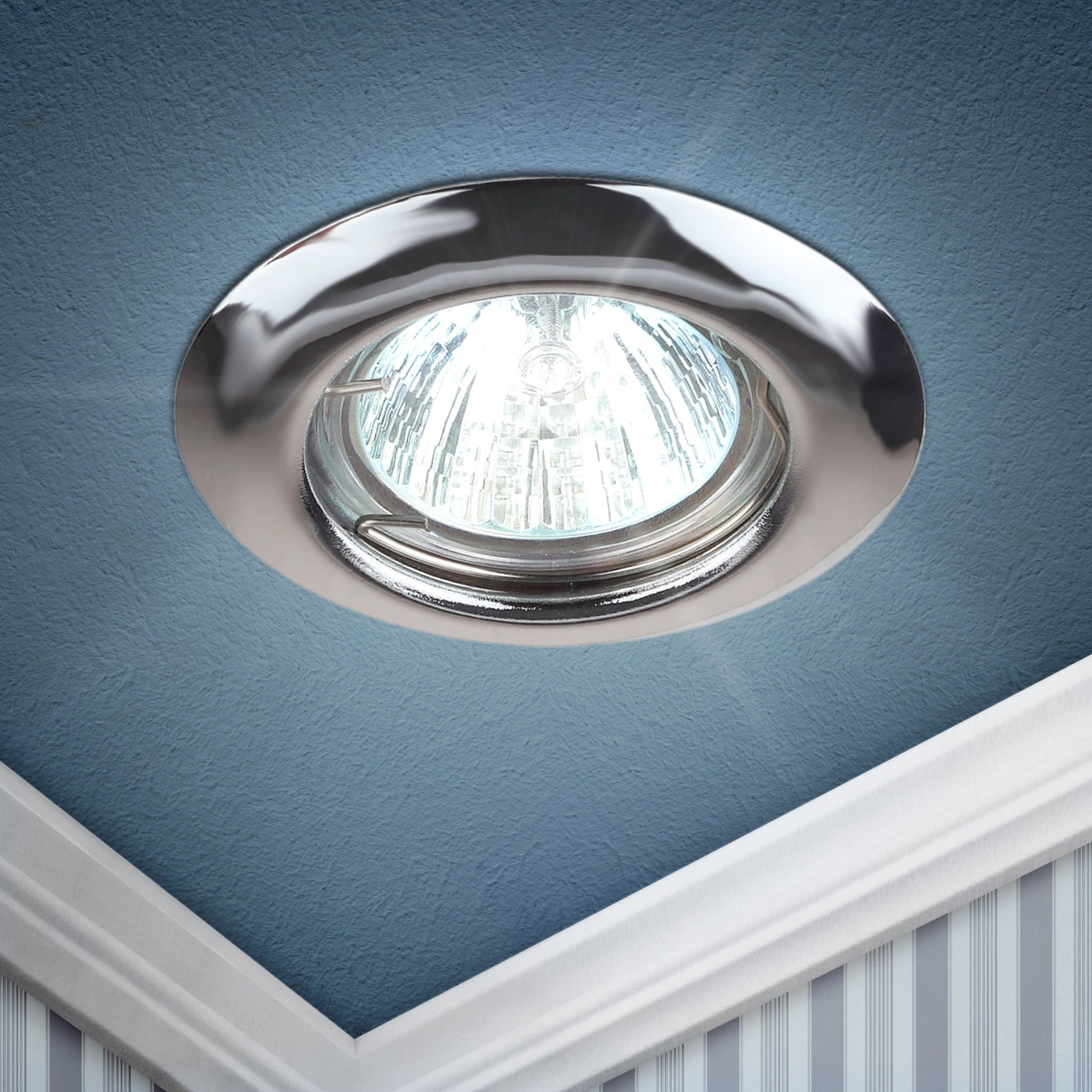 ЭРА ST3 CH Хром Светильник штампованный MR16,12V/220V, 50W