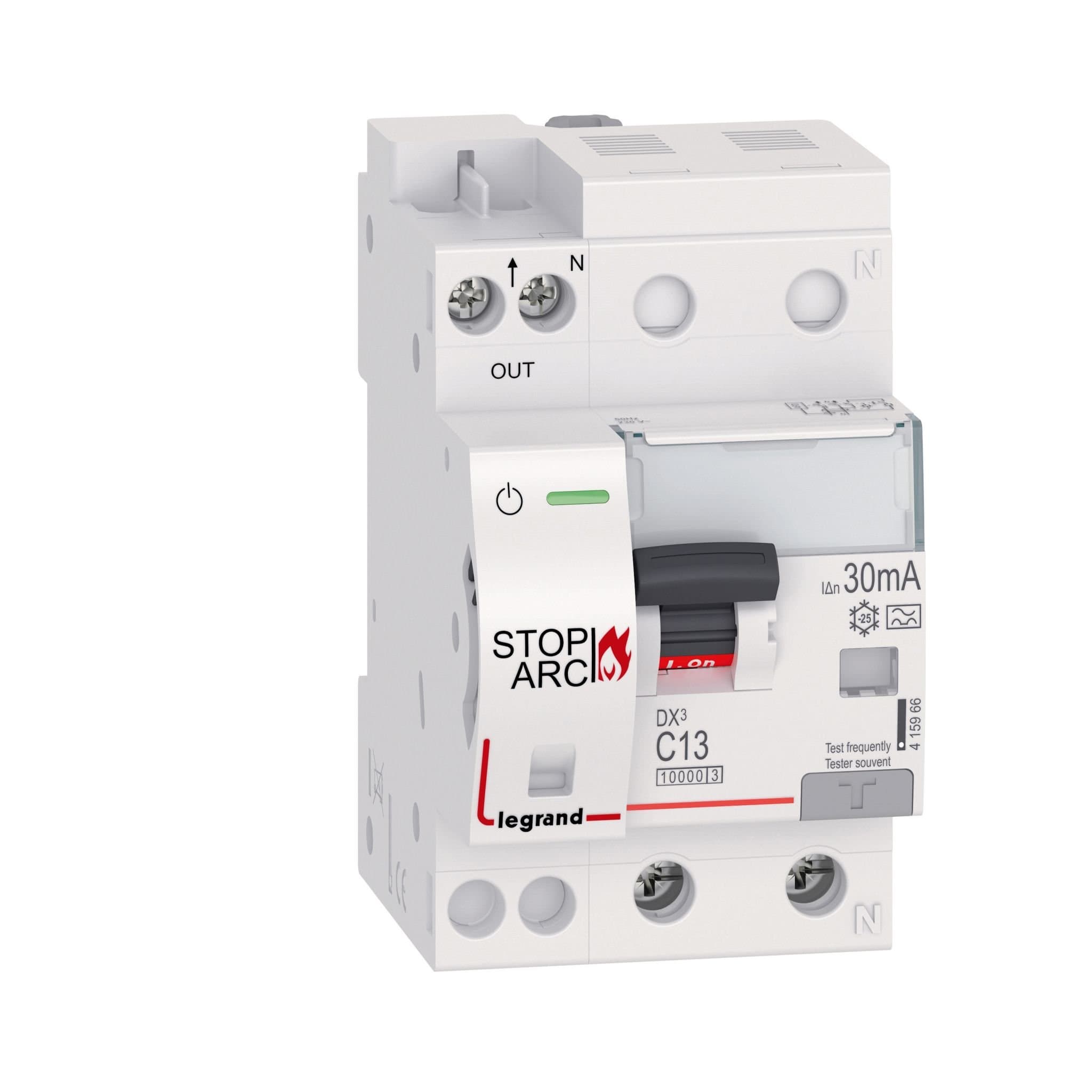 Legrand УЗДП DX3 Stop Arc 1P+N C13 10000A 30mA A (с Автоматический выключатель дифференциального тока АВДТ) 415966 — миниатюра 2