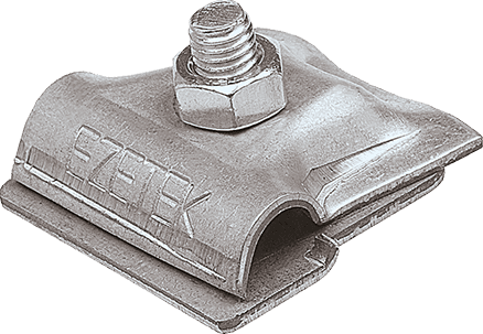 EZETEK Держатель проводника круглого 6-10 мм для фальца 0.7-3 мм, оцинк. 91092