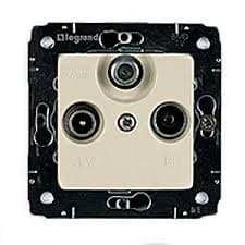 Legrand DIY Cariva Крем Розетка TV-FM-SAT единственная 695927 — миниатюра 2