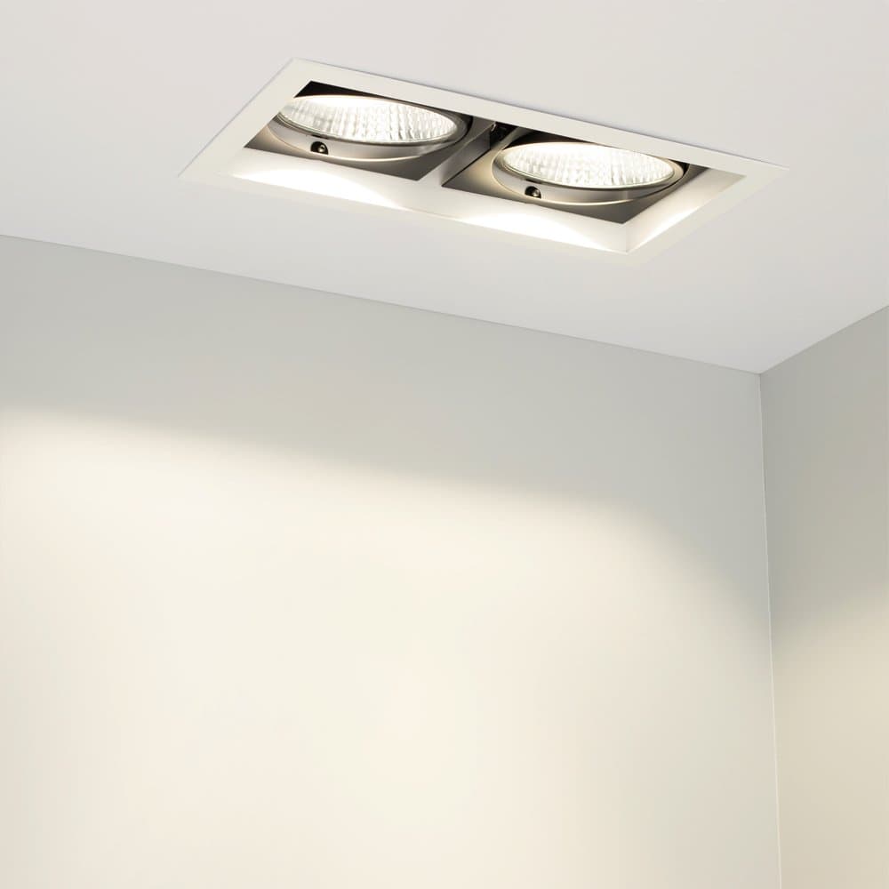 Arlight Светильник CL-KARDAN-S283x152-2x25W Warm3000 (WH-BK, 30 deg) (IP20 Металл, 3 года) 028861 — миниатюра 5