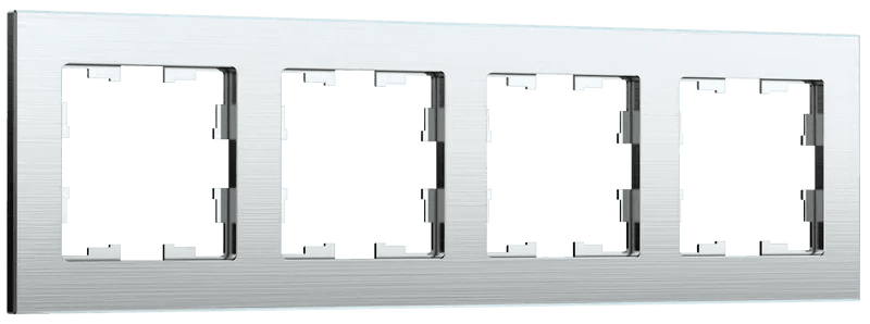 IEK BRITE DECOR Алюминий металл Рамка 4-м РУ-4-1-БрА