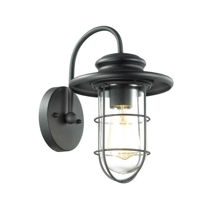 Odeon Light 4171/1W ODL19 696 черный/прозрачный Уличный настенный светильник IP44 E27 1*60