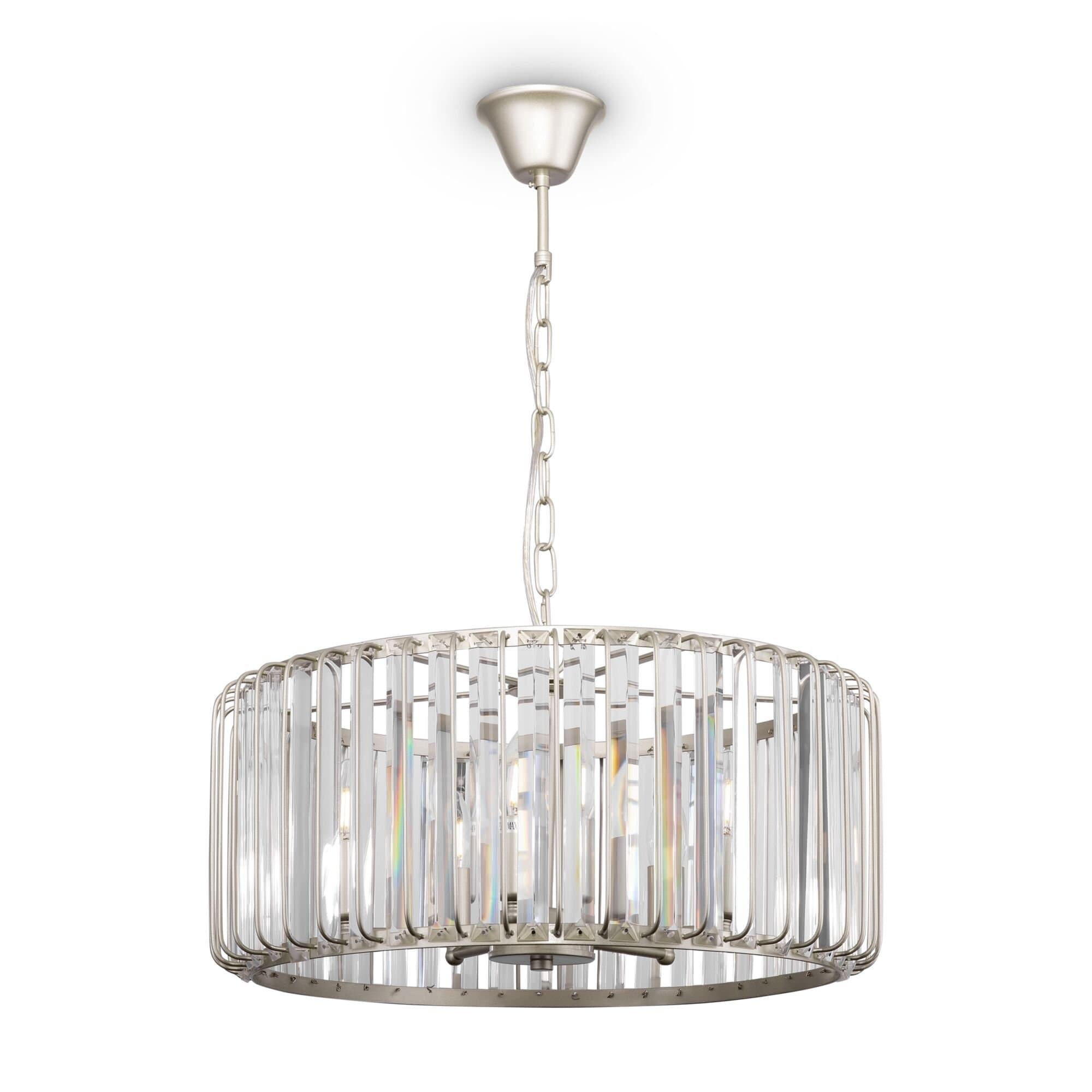 Freya Crystal Матовое серебро шампань Светильник подвесной FR1005PL-05SC — миниатюра 2