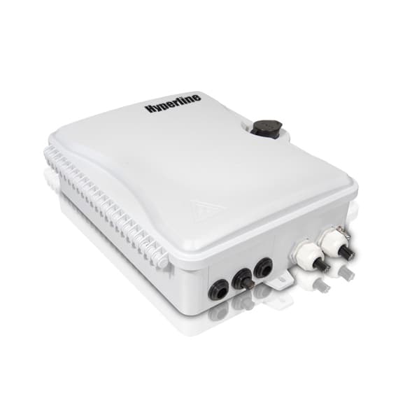 Hyperline FO-WBI-16A-GY Бокс оптический настенный, 16 портов (SC, duplex LC), без пигтейлов и проходных адаптеров, IP65, 295 х 240 х 85 мм, серый 358587