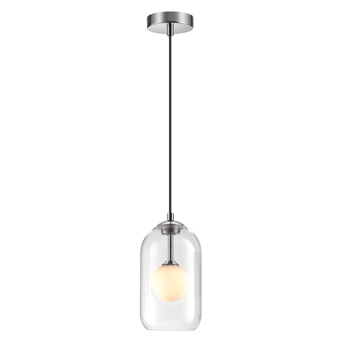 Odeon Light 4953/1 PENDANT ODL22 237 хром/ белый/прозрачный/стекло Подвес G9 1*40W LOSTAR — миниатюра 2