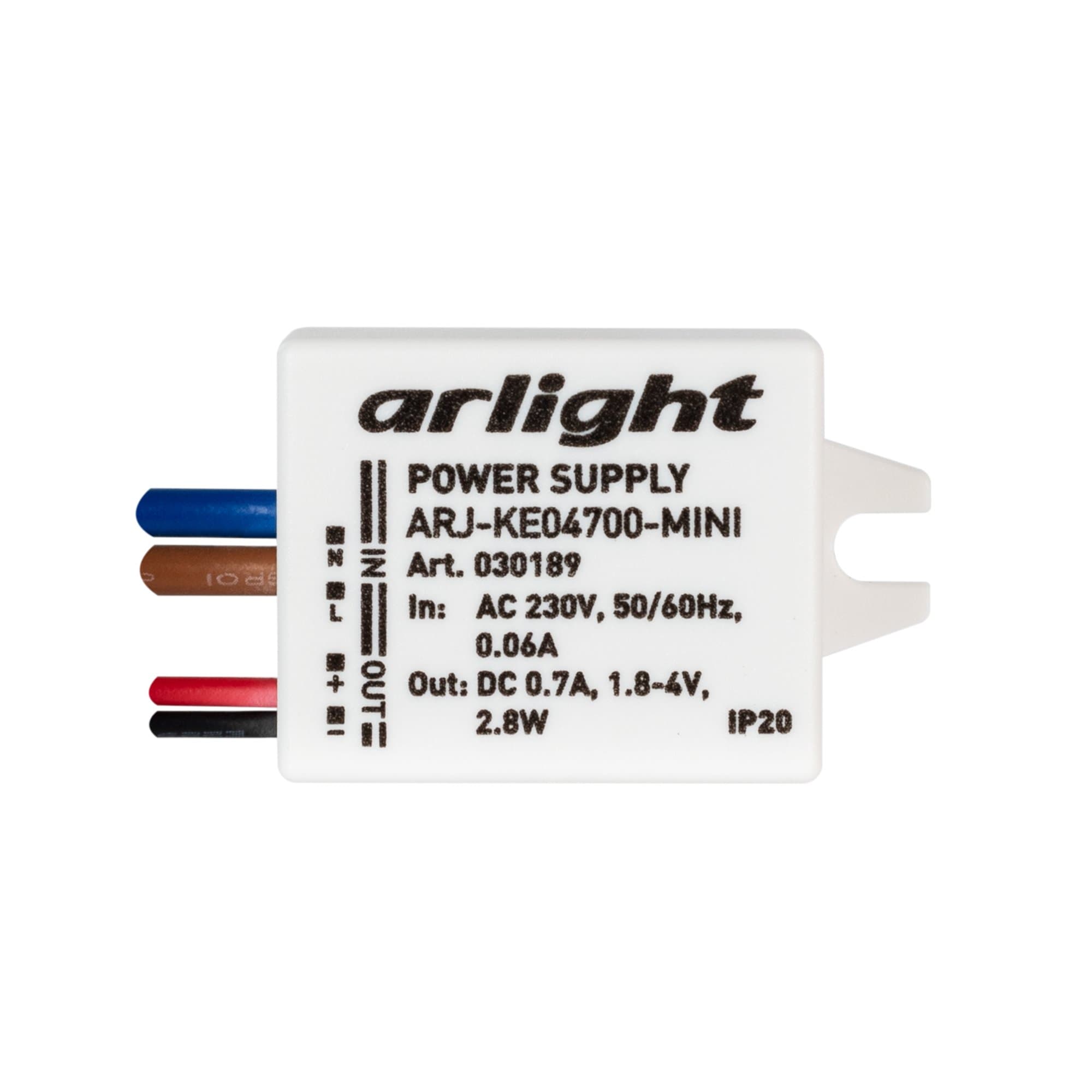 Arlight Блок питания ARJ-KE04700-MINI (2.8W, 700mA) (IP20 Пластик, 5 лет) 030189 — миниатюра 3