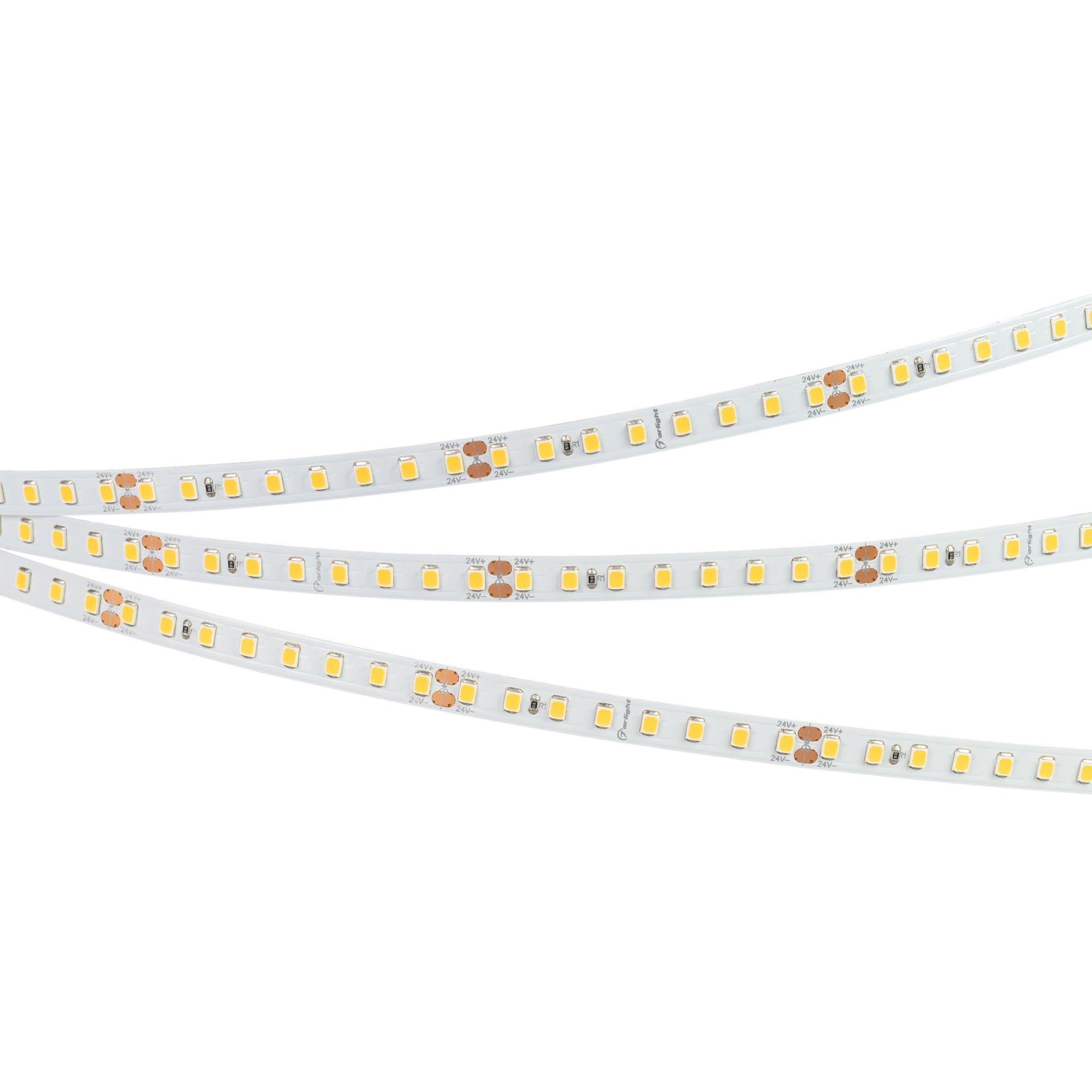 Arlight Лента RT-A128-8mm 24V Warm2700 (9.6 W/m, IP20, 2835, 5m) (высок.эфф.150 лм/Вт) 038759 — миниатюра 1