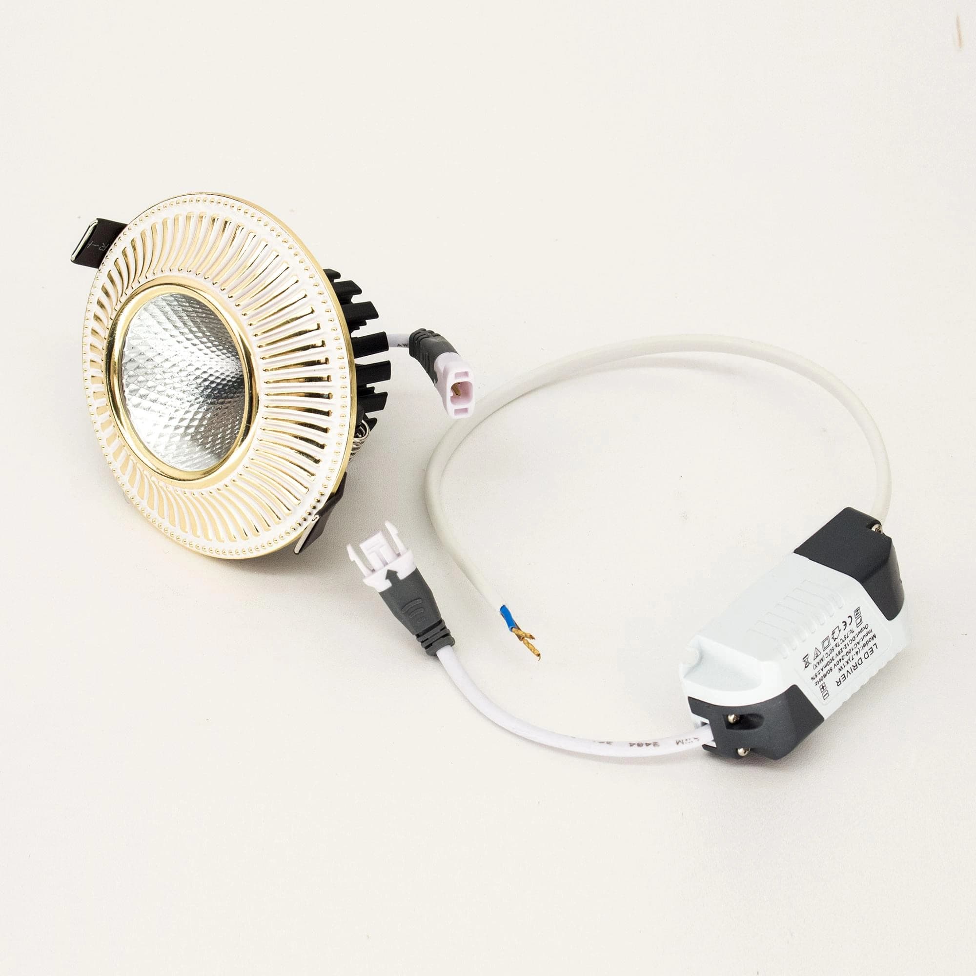 Citilux CLD042W2 Дзета Белый+Золото LED Светильник Встраив. — миниатюра 6