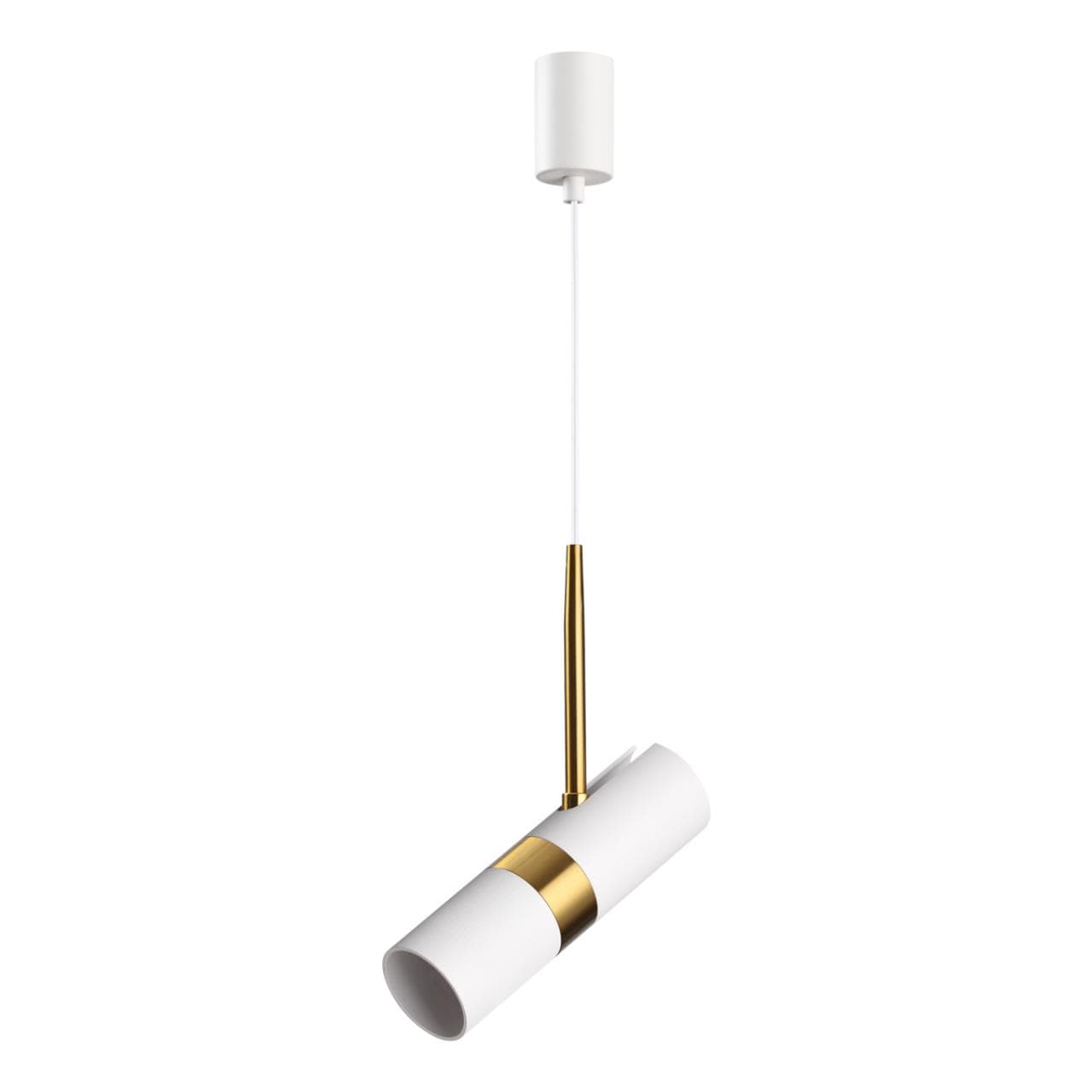 Odeon Light 4355/1 HIGHTECH ODL23 231 белый/золотистый/металл Подвесной св-к IP20 LED GU10 10W BULLET