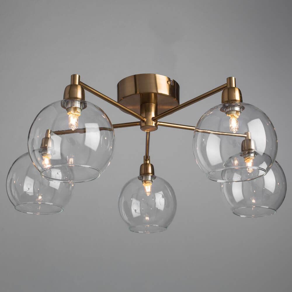 Arte Lamp Rosaria Бронза/Прозрачный Светильник потолочный 5x40W 5xG9 5x330lm A8564PL-5RB — миниатюра 2