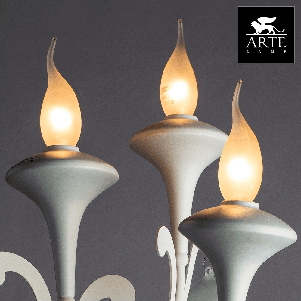 Arte Lamp Montmartre Белая Лампа настольная декоративная 40W E14 A3239LT-3WH — миниатюра 4