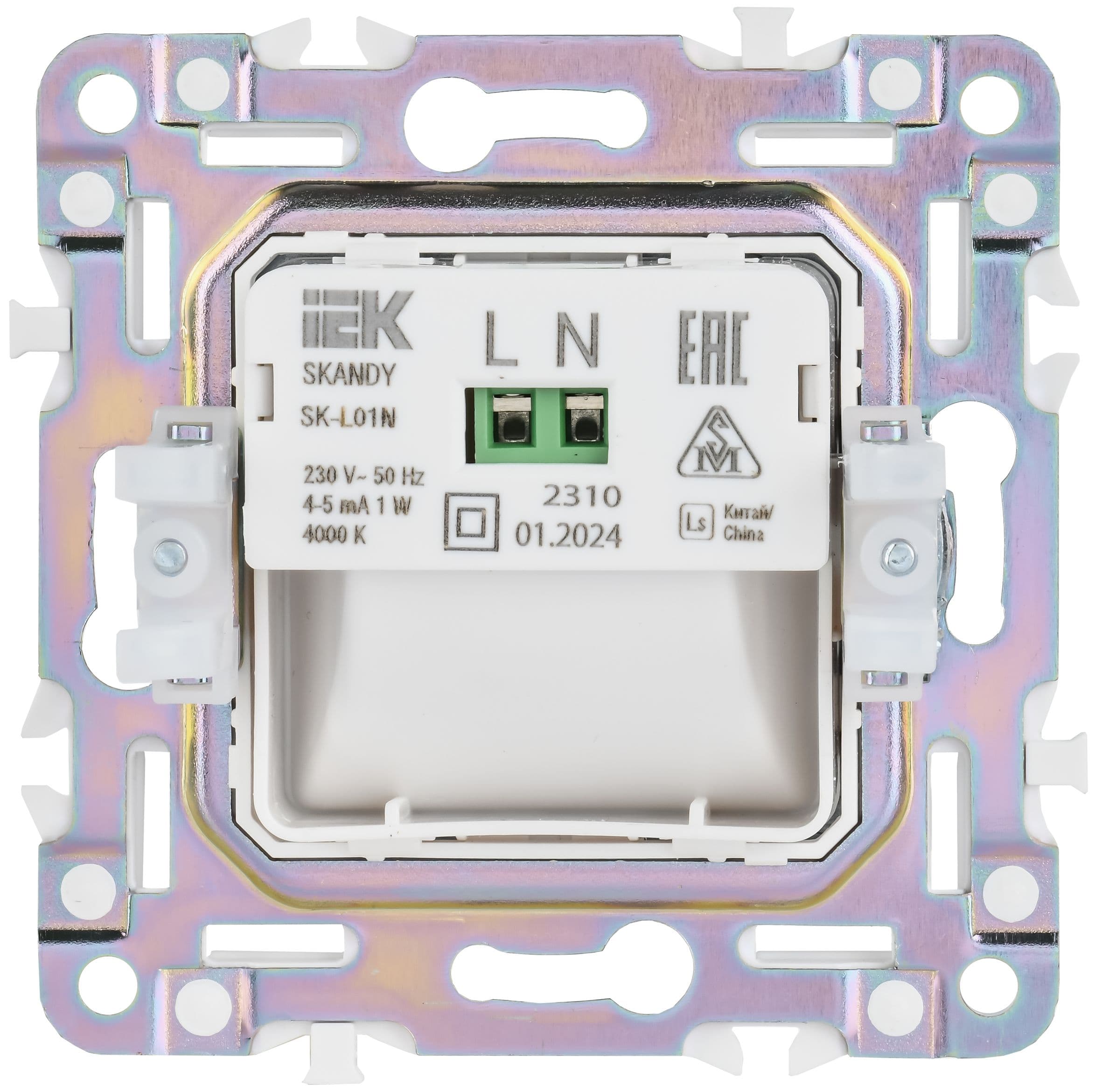 IEK SKANDY Никель Подсветка LED встраиваемая SK-L01N — миниатюра 5
