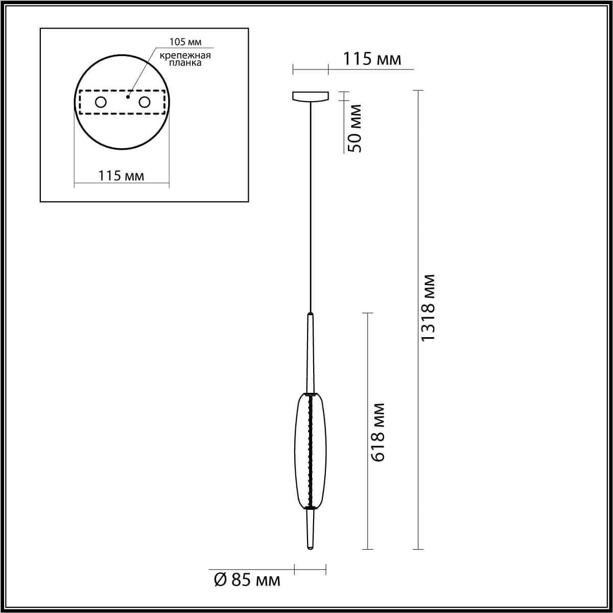 Odeon Light 4792/12L PENDANT ODL21 008 бронзовый/белый Подвес LED 12W SPINDLE — миниатюра 4