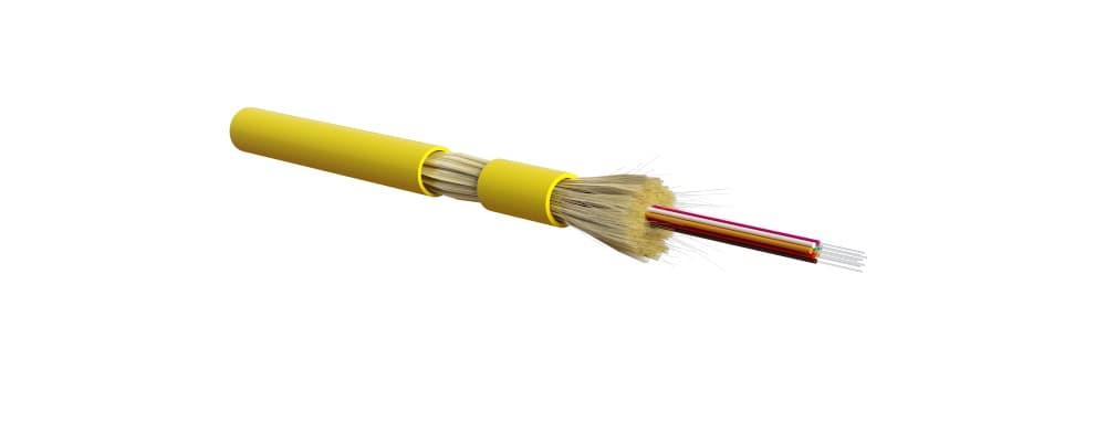 Hyperline FO-DT-IN-9S-8-LSZH-YL Кабель волоконно-оптический 9/125 (SMF-28 Ultra) одномодовый, 8 волокон, плотное буферное покрытие (tight buffer), для 388419