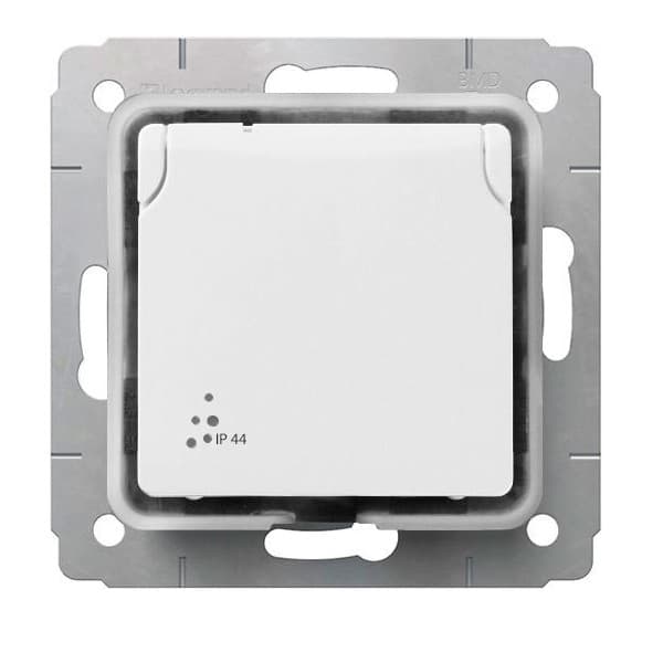 Legrand Cariva Бел Розетка с/з IP44 773645 — миниатюра 3