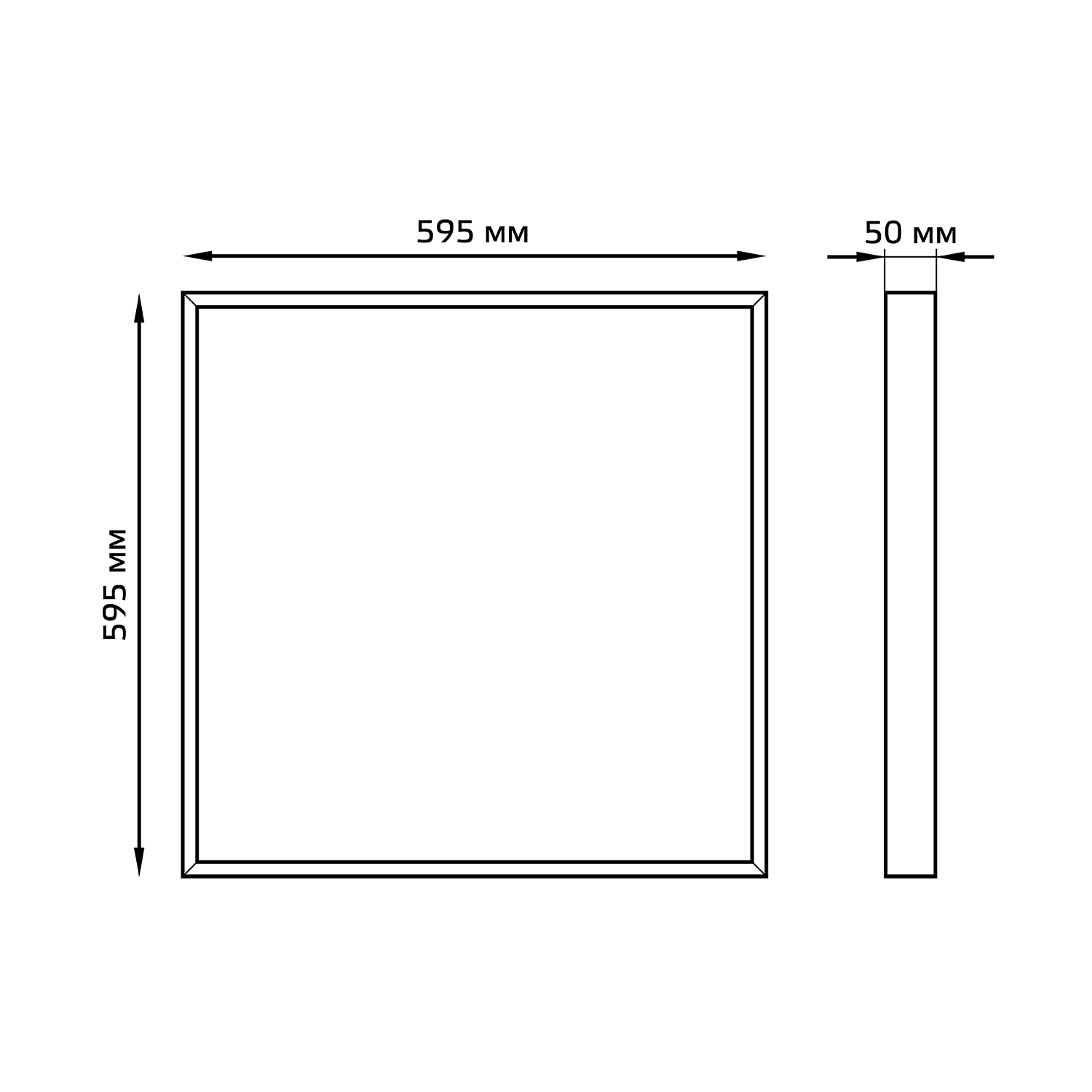 Gauss Светильник офисный MiR 35W 3000lm 4000K IP40 595*595*50мм опал LED G1-A0-00070-01G02-2003540 — миниатюра 5
