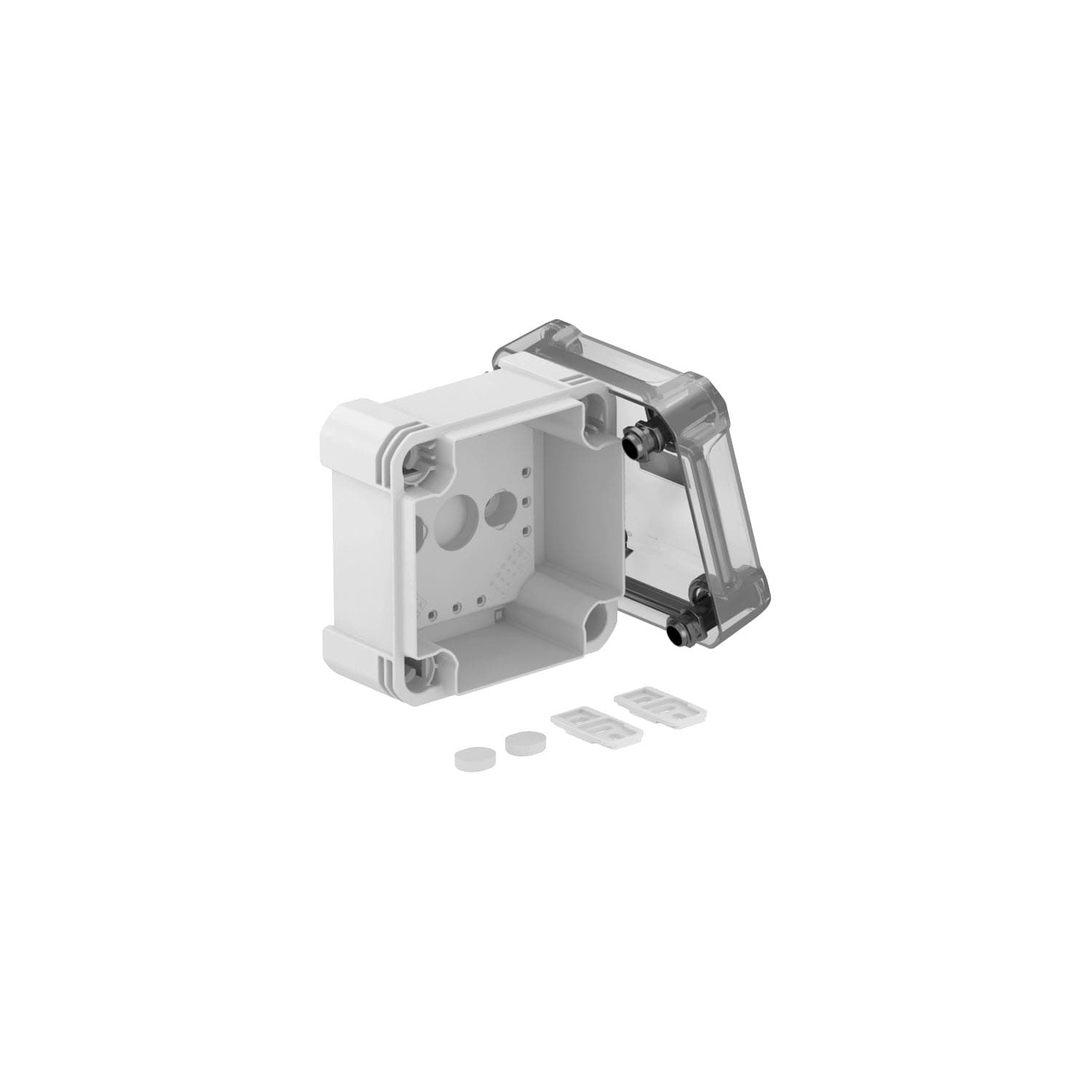 OBO Bettermann Распределительная коробка X04C, IP 67, 114х114х78 мм, сплошная стенка, с прозрачной крышкой 2005528 — миниатюра 1