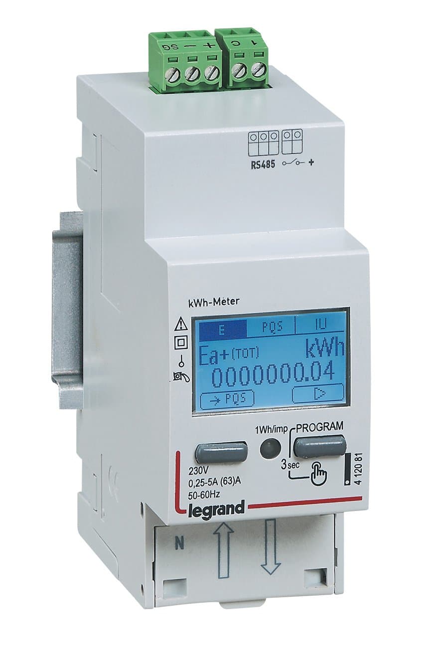 Legrand Однофазный счётчик EMDX³ - 63 А - 2 модуля - выход RS 485 412081 — миниатюра 2