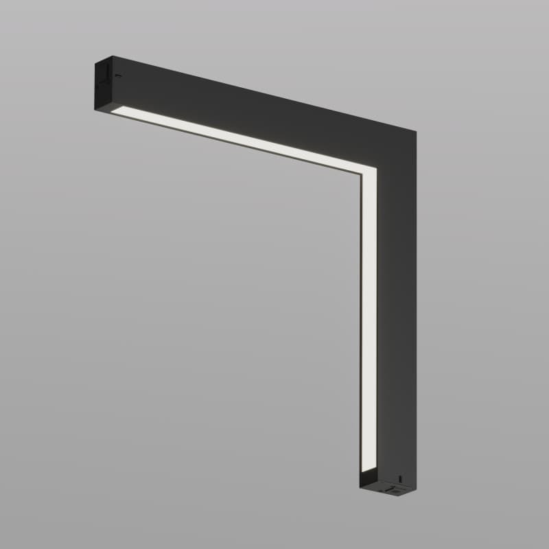 Denkirs DK8015-BK Угловой трековый светильник SMART LINEAR со светодиодом, L312*312, 220V, 18W, 3000-6000К, 120°, IP20, черный — миниатюра 2