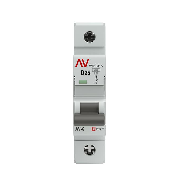 EKF Averes AV-6 Автоматический выключатель (D) 1P 25А 6kA mcb6-1-25D-av — миниатюра 2